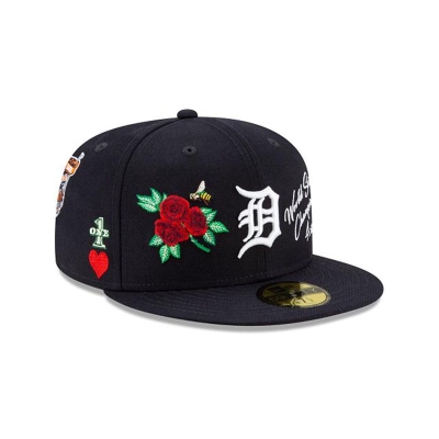 Detroit Tigers Gorra | New Era MLB Icon 59fifty Fitted Cap Mexico - Azules
